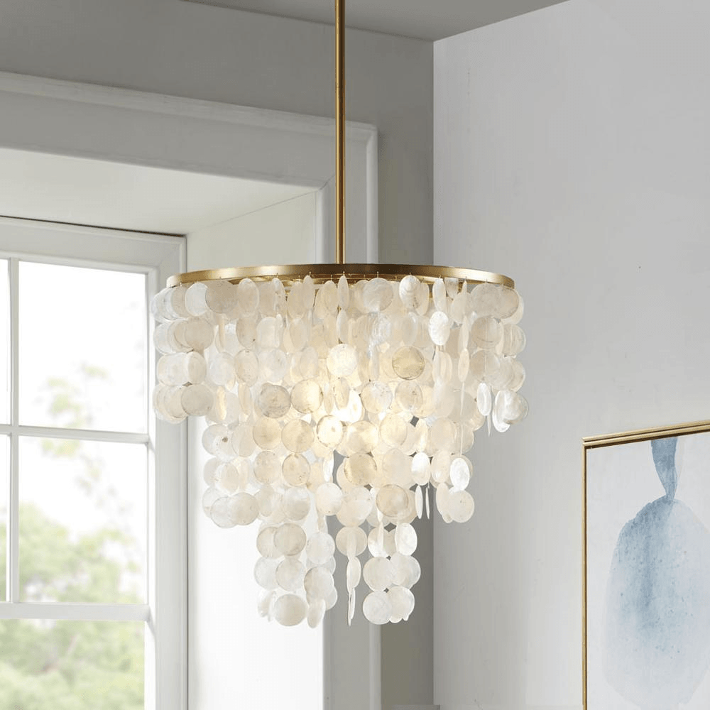 CAPIZ | Layered Shell Chandelier - Disselt Designs