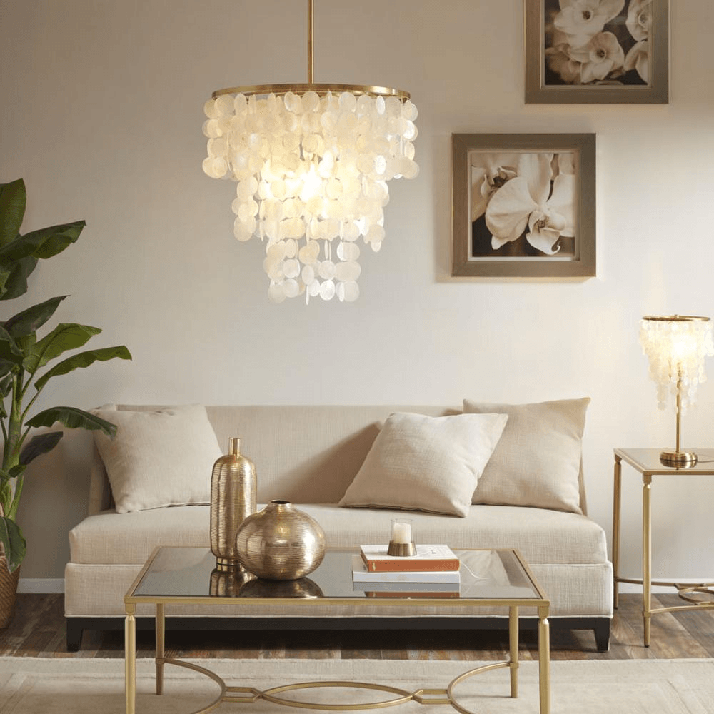 CAPIZ | Layered Shell Chandelier - Disselt Designs