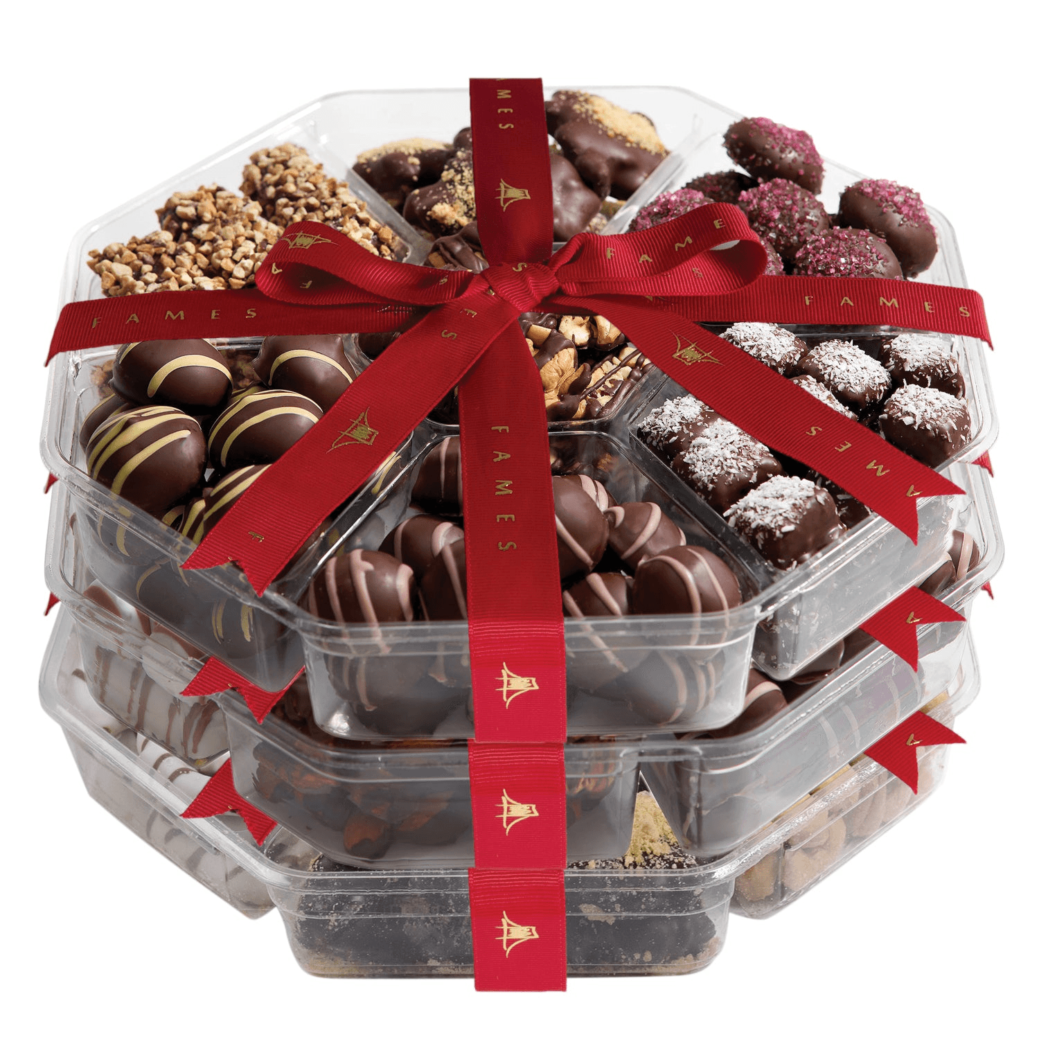 Fames Chocolate: Holiday Chocolate Candy Gift Set, Kosher, Dairy Free. - Disselt Designs