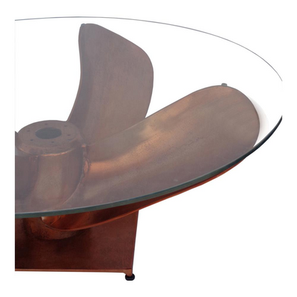 ARCHIMEDES | Copper and Glass Coffee Table