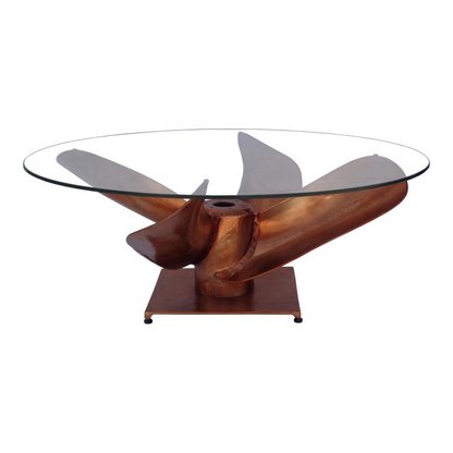 ARCHIMEDES | Copper and Glass Coffee Table