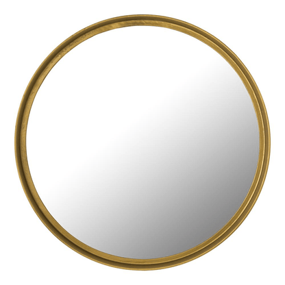 WINCHESTER | Large Gold Round Accent Mirror - Disselt Designs