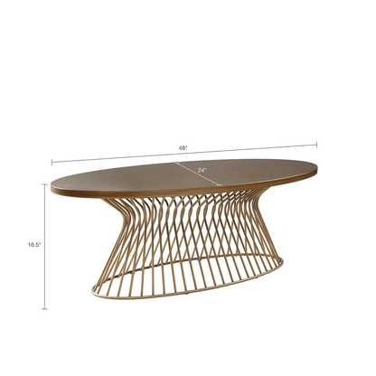 MERCER | Gold Mid-Century Coffee Table - Disselt Designs