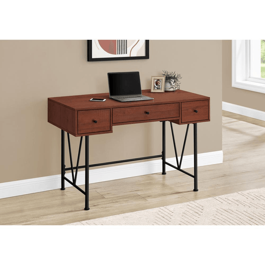 JORDAN | Cherry Finish Computer Desk for Home Office - Disselt Designs