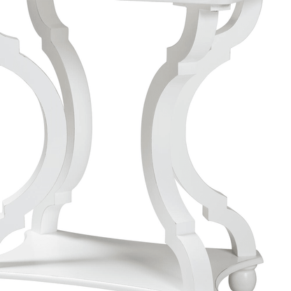 CIANNA WHITE | Classic and Traditional White Wood Accent End Table - Disselt Designs