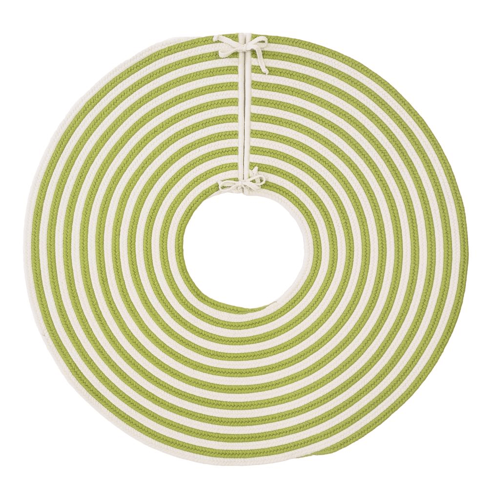 Green Candy Cane Round Holiday Tree Skirt - 50” x 50” - Disselt Designs