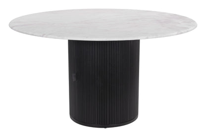 Izola Dining Table White & Black - Disselt Designs