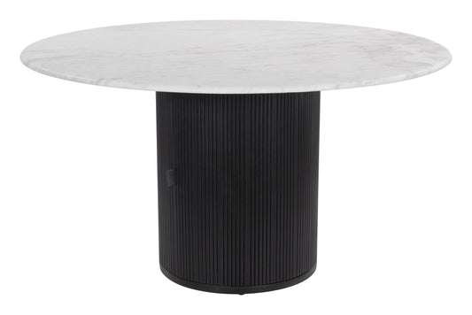 Izola Dining Table White & Black - Disselt Designs