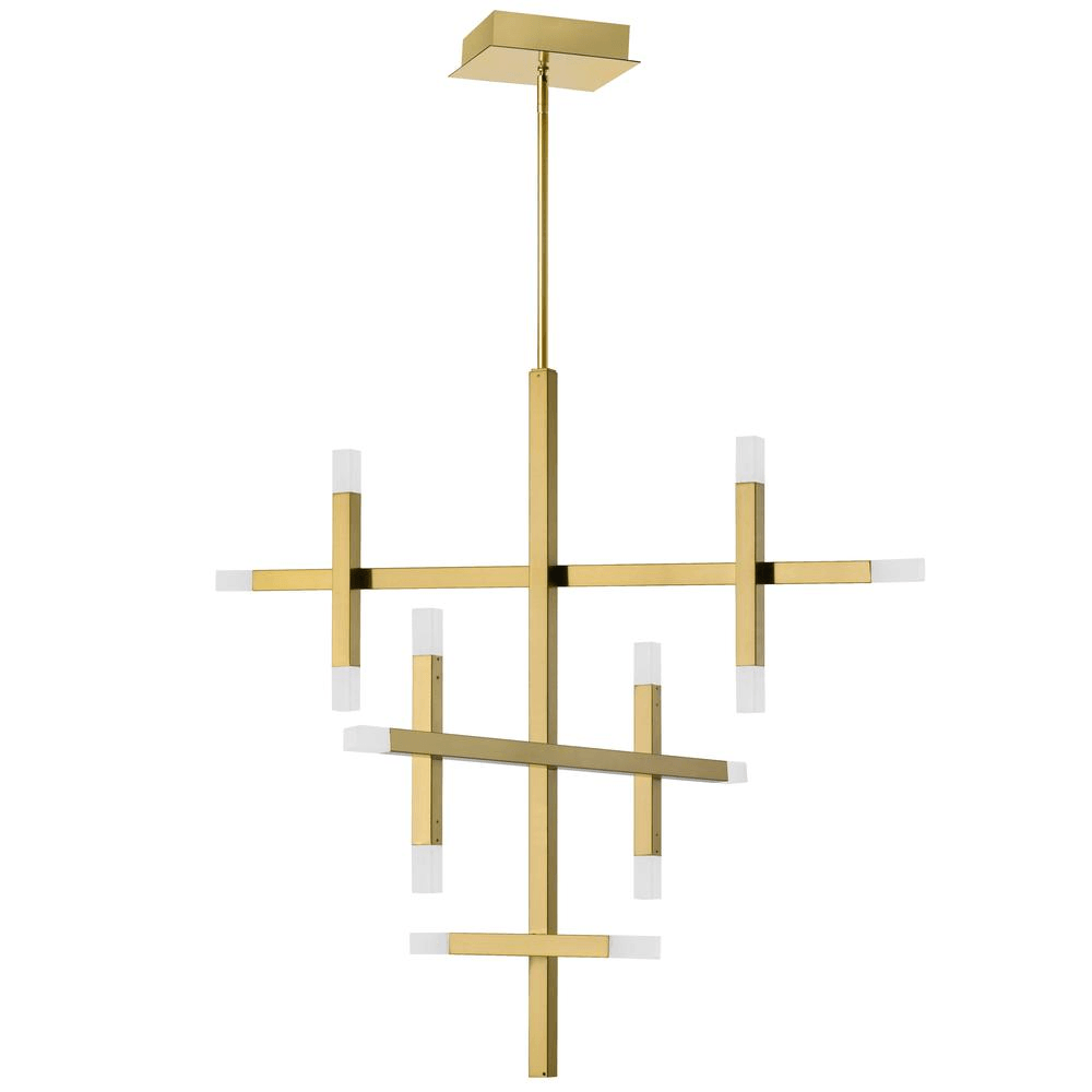 ACASIA | Modern Aged Brass Metal Chandelier - Disselt Designs