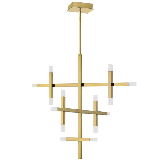 ACASIA | Modern Aged Brass Metal Chandelier - Disselt Designs