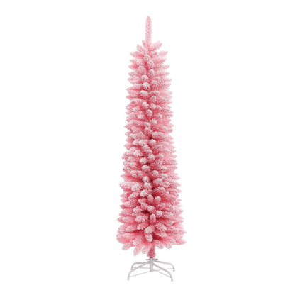 SLIM PINK 6 | 6Ft Pencil Slim Artificial Pink Christmas Tree - Disselt Designs