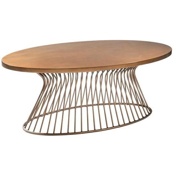 MERCER | Gold Mid-Century Coffee Table - Disselt Designs