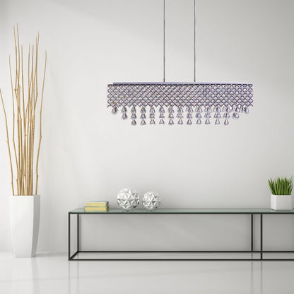 Cinderella Crystal Rectangular Chandelier // 12 Light - Disselt Designs