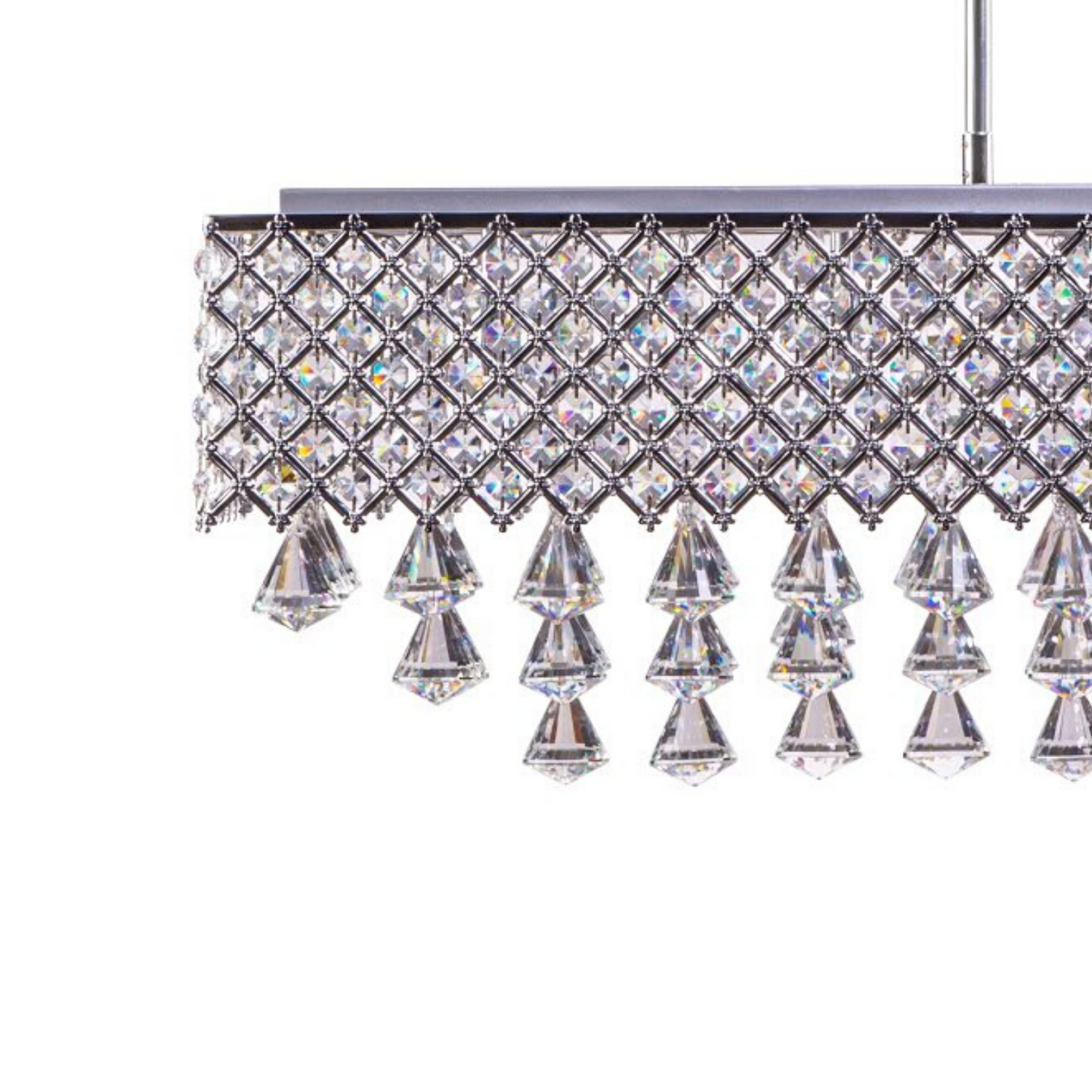 Cinderella Crystal Rectangular Chandelier // 12 Light - Disselt Designs