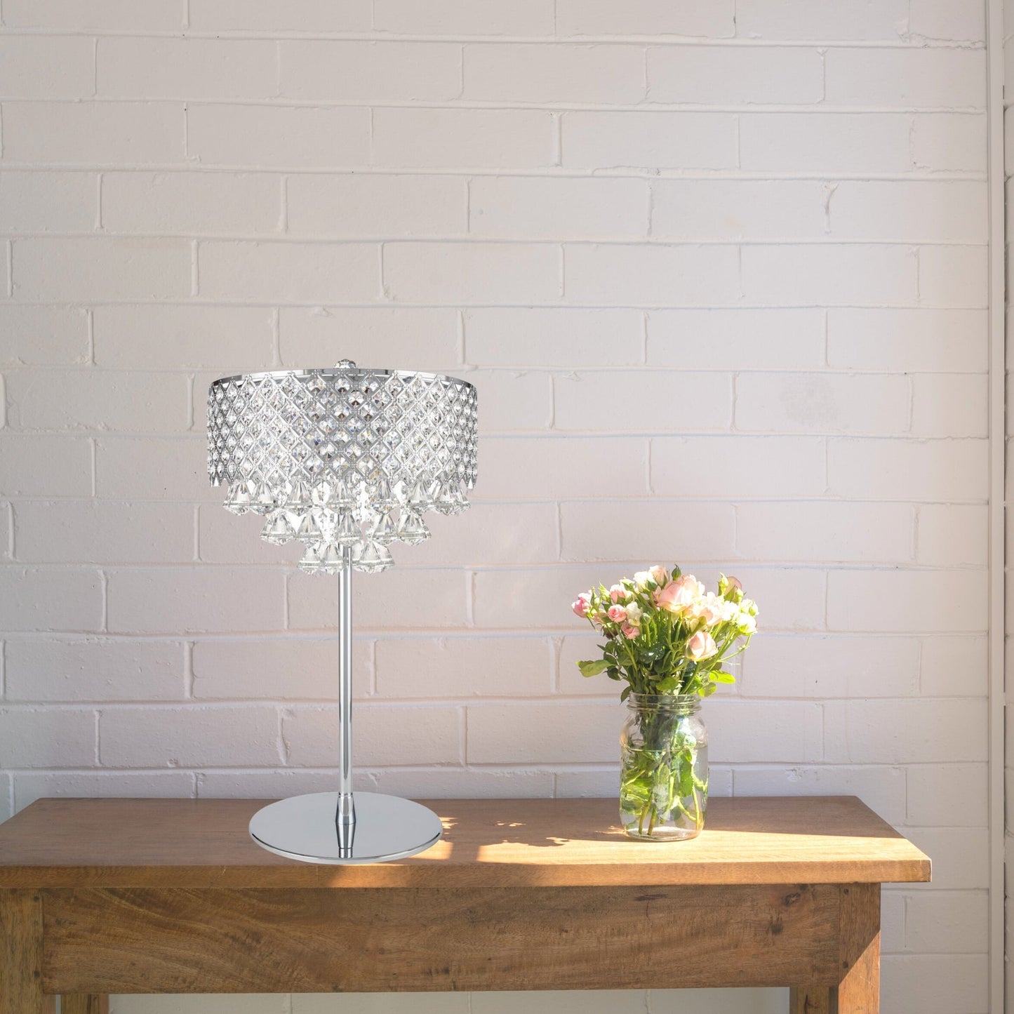 Grand 6 LED Light Table Lamp // Chrome - Disselt Designs