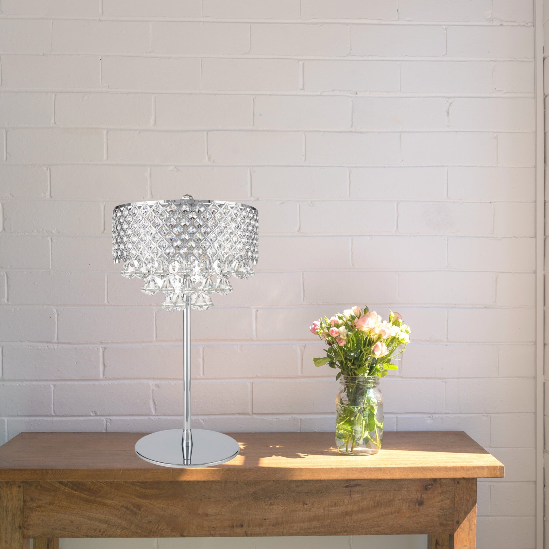 Grand 6 LED Light Table Lamp // Chrome - Disselt Designs