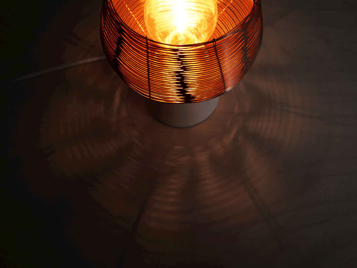 CIOPPINO | Handwoven Copper Side Lamp - Disselt Designs