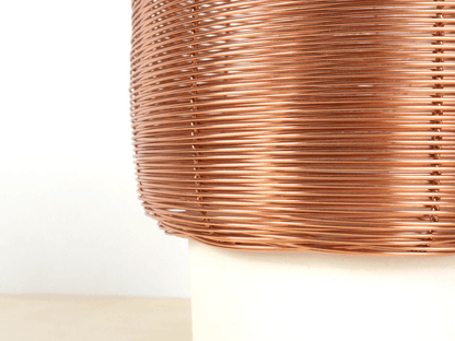 CIOPPINO | Handwoven Copper Side Lamp - Disselt Designs