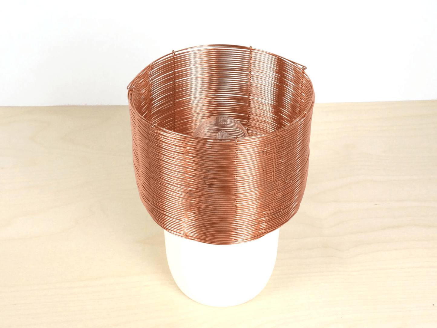 CIOPPINO | Handwoven Copper Side Lamp - Disselt Designs