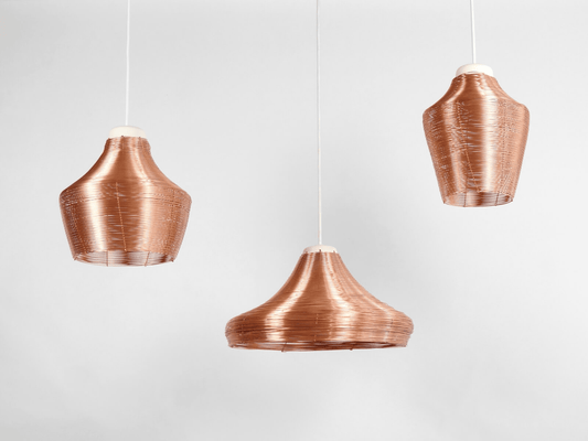 GRASSO / ALTO / LARGO | Handwoven Copper Lamp - Disselt Designs