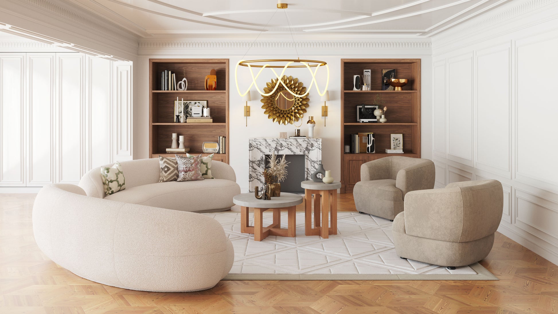 Wiber Ceiling Lamp Brass - Disselt Designs