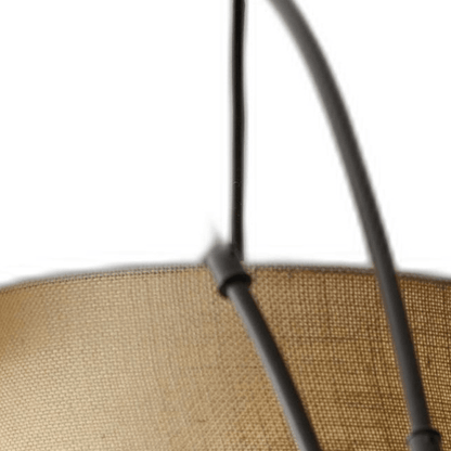 NIDIA | 74" Black 3-Light Floor Lamp With Beige Drum Shade - Disselt Designs