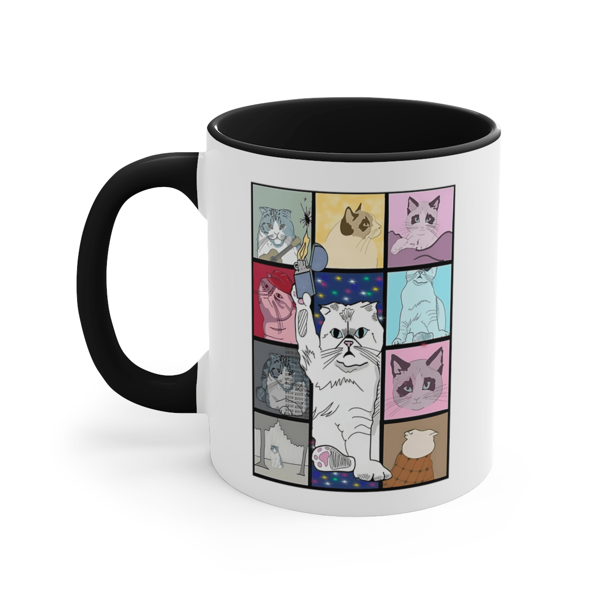 Coffee Mug, 11oz - Cats Eras Tour Taylors Version for Swiftie Fans Gift - Disselt Designs