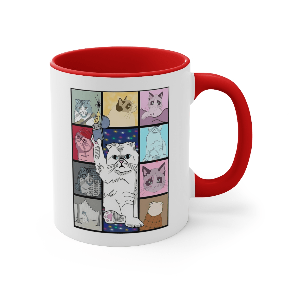 Coffee Mug, 11oz - Cats Eras Tour Taylors Version for Swiftie Fans Gift - Disselt Designs