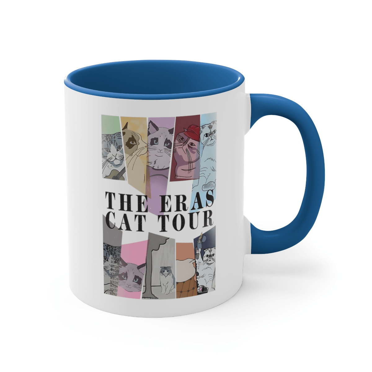 Taylor The Eras Cat Tour for Swiftie fans Gift-Accent Coffee Mug, 11oz - Disselt Designs