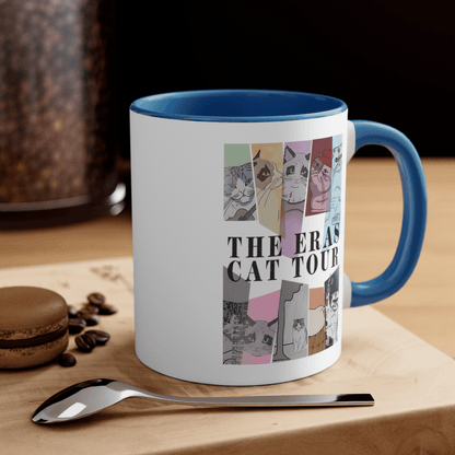 Taylor The Eras Cat Tour for Swiftie fans Gift-Accent Coffee Mug, 11oz - Disselt Designs