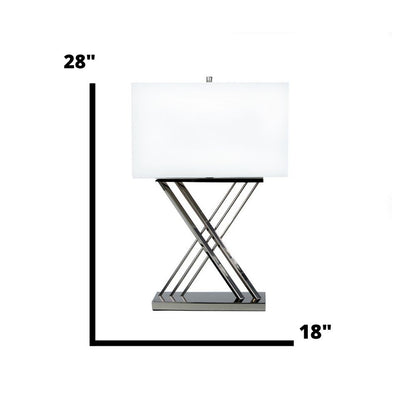 Chrome X Table Lamp // 1 Light - Disselt Designs