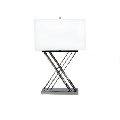Chrome X Table Lamp // 1 Light - Disselt Designs