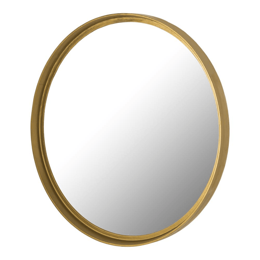 WINCHESTER | Large Gold Round Accent Mirror - Disselt Designs