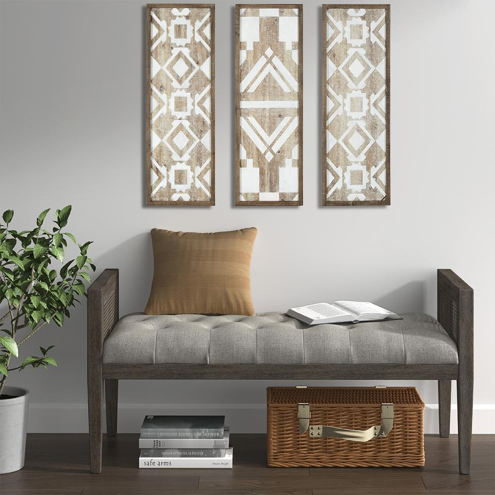 MADISON | Two-tone Geometric 3-piece Wood Wall Decor Set