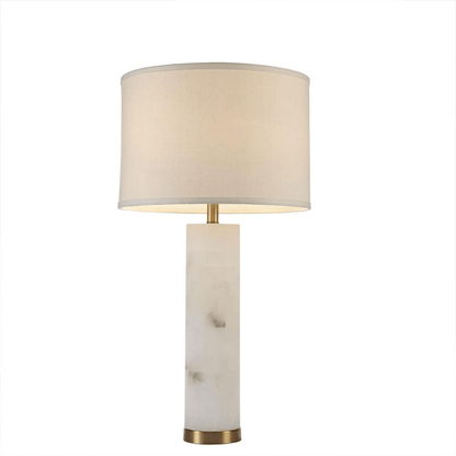 PRAGUE | Alabaster and Gold Metal Base Table Lamp - Disselt Designs