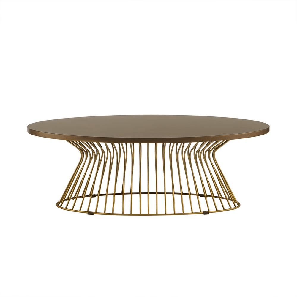 MERCER | Gold Mid-Century Coffee Table - Disselt Designs