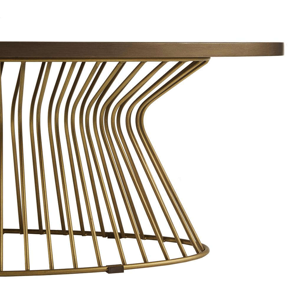 MERCER | Gold Mid-Century Coffee Table - Disselt Designs