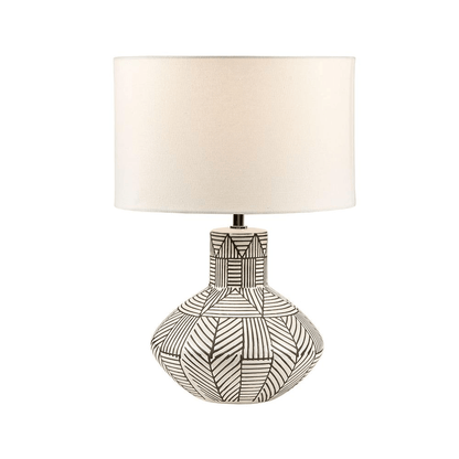 AGAPE | Boho Ceramic Table Lamp - Disselt Designs