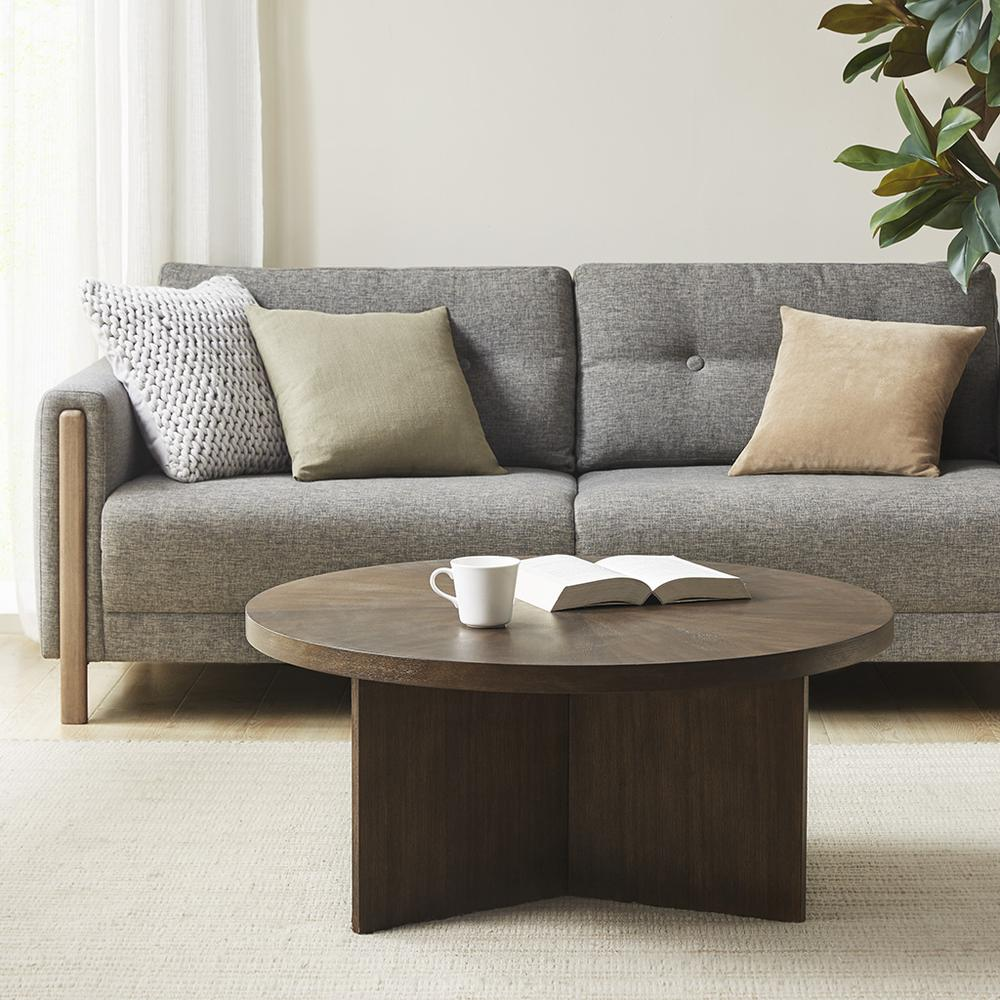 SADIE | Walnut Wooden Round Coffee table