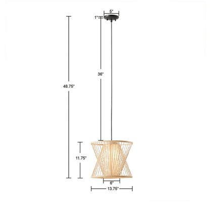 ARIA | Geometric Bamboo Pendant - Disselt Designs