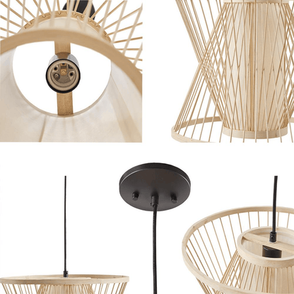 ARIA | Geometric Bamboo Pendant - Disselt Designs