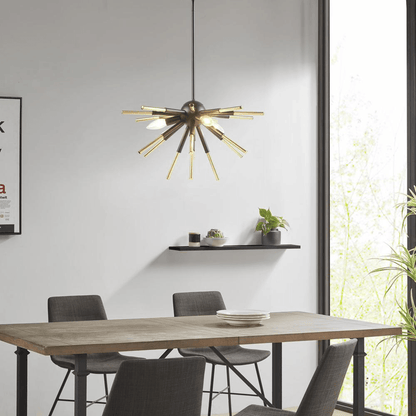 SPIKE | 3-Light Spiked Iron Chandelier - Disselt Designs