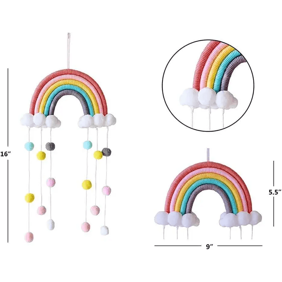 KIDS RAINBOW | Rainbow Macrame Pendant Wall Decoration - Disselt Designs