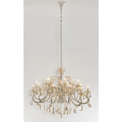 HOLLYWOOD | 18-light Silver and Crystal Chandelier - Disselt Designs