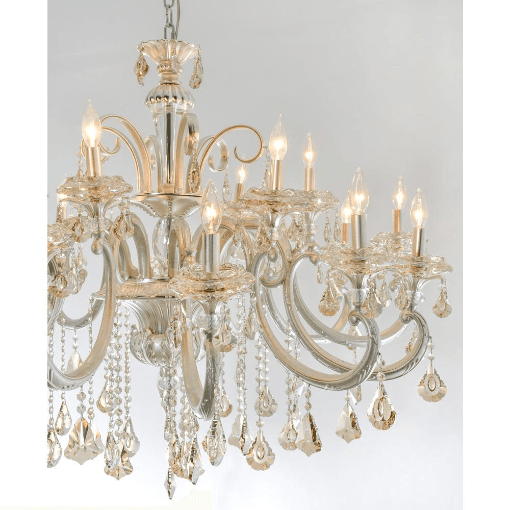 HOLLYWOOD | 18-light Silver and Crystal Chandelier - Disselt Designs