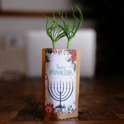 Happy Hanukkah Menorah Tree Gift, We Plant 10 More Trees - Disselt Designs