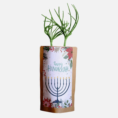 Happy Hanukkah Menorah Tree Gift, We Plant 10 More Trees - Disselt Designs