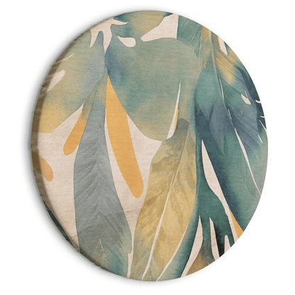 QUADRO ROTONDO | Round Watercolor of Tropical Plants - Disselt Designs