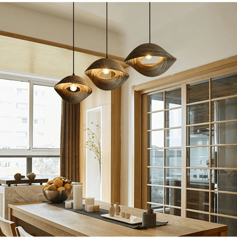 RATIKA | Bamboo Hanging Pendant Lamps - Disselt Designs