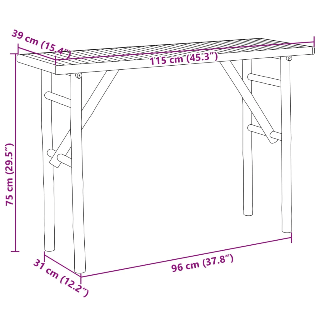 LINO | Bamboo Console Table 115x39x72" - Disselt Designs